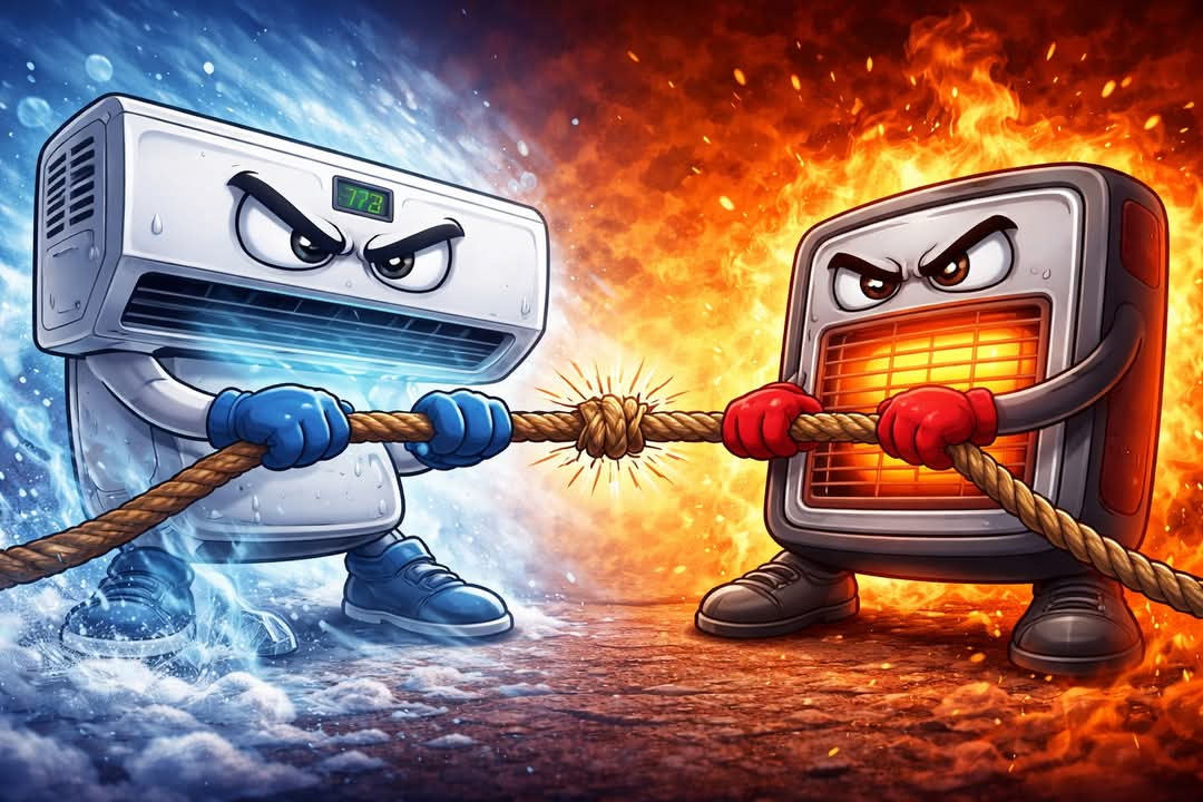 Heating vs cooling — Kingdom Heat & Air handles both