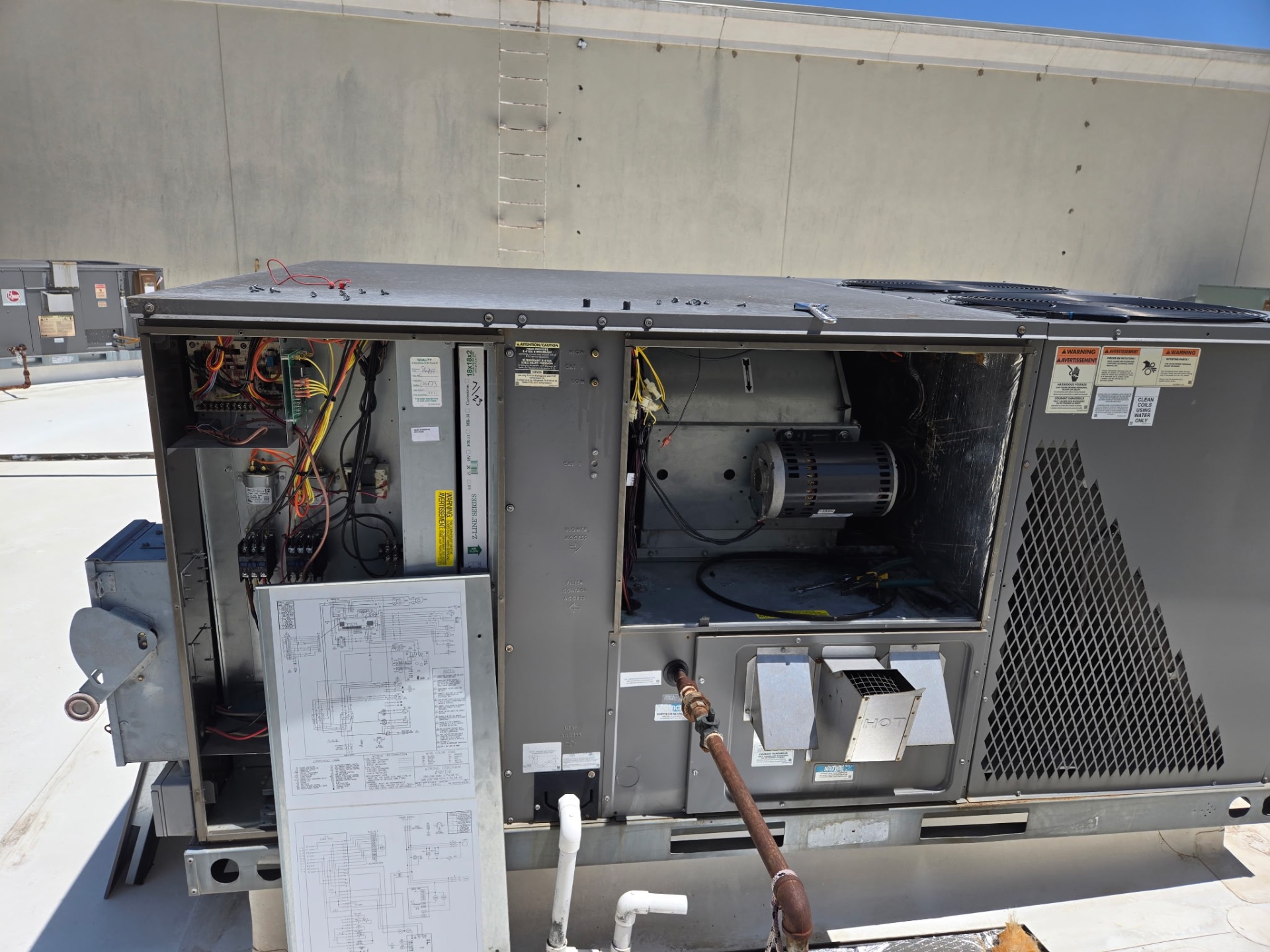 Rheem rooftop package unit diagnostic and repair
